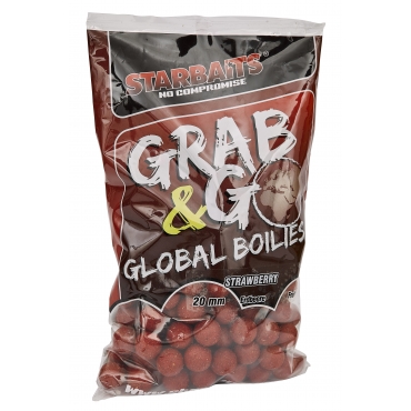 Starbaits Grab & Go Strawberry Jam Boilies 20mm 1kg