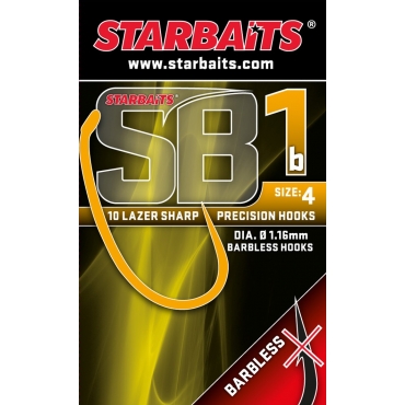 Starbaits Hooks SB 1 Size 4 Barbless