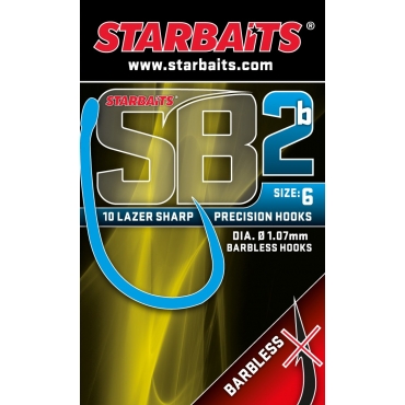 Starbaits Hooks SB 2 Size 6 Barbless
