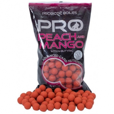 Starbaits Probiotic Peach & Mango Boilies 20mm 0,8kg