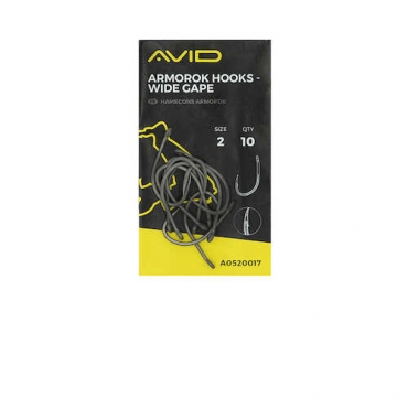 Avid Carp Armorok Hooks- Wide Gape Size 4