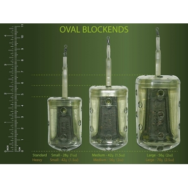 Drennan Oval Blockends Standard 42g 