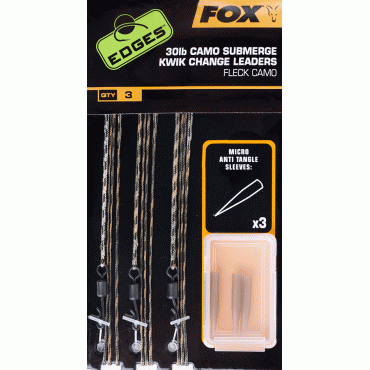 Fox Edges Submerge Camo Leader Kwik Change 30lb