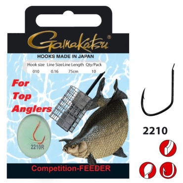 Gamakatsu Bream Feeder LS-2210 Size 14 - 0.12mm - 75cm