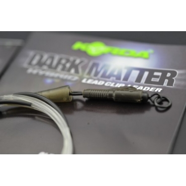 Korda Dark Matter Leader Hybrid Lead Clip Clay Brown 40lb - 1m