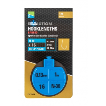 Preston Revalution Hooklengths N-30 Size 12