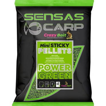 Sensas Mini Sticky Pellets Power Green 700g