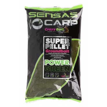Sensas Super Pellets Groundbait Power Green 1kg