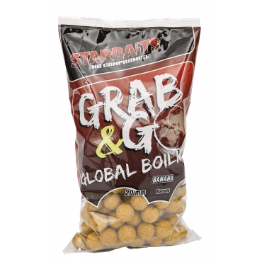 Starbaits Grab & Go Banan Boilies 20mm 1kg