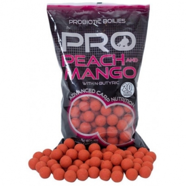 Starbaits Probiotic Peach & Mango Boilies 20mm 1kg