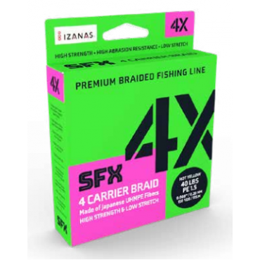 Sufix SFX 4x Lo Vis Green Braid 275m 0.12mm
