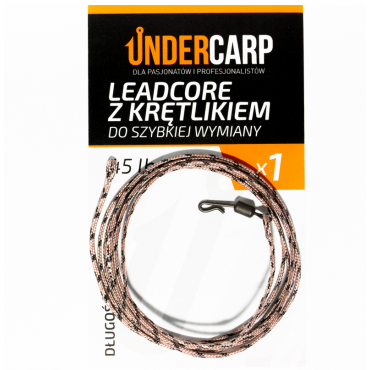 Under Carp Leadcore Z Krętlikiem Do Szybkiej Wymiany 45lbs/100cm Brązowy