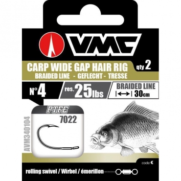 VMC Carp Wide Gap Hair Rig 7022 Rozmiar 8