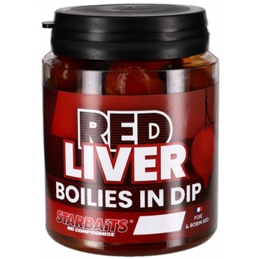 Starbaits Boilies in Dip Red Liver 150g 24mm